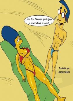Cover Marge en la Playa – Simpsons Hentai